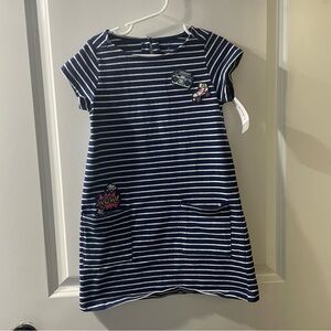 Carter's Navy and White Striped Kids Dress